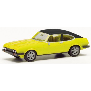 Herpa 420570-002 Ford Capri II + Vinyl dak, geel 1:87