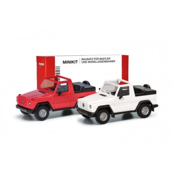 Herpa 012744 Puch G '89 open wit & rood (Minikit 2 st.) 1:87 Herpa 012744 Puch G '89 open wit & rood (Minikit 2 st.) 1:87
