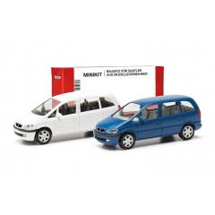 Herpa 013932 Opel Zafira wit & blauw (Minikit 2 st.) 1:87 Herpa 013932 Opel Zafira wit & blauw (Minikit 2 st.) 1:87