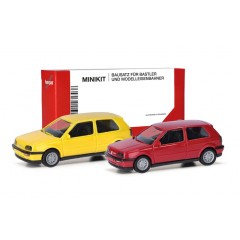 Herpa 014014 VW Golf III VR6, rood / geel (Minikit 2 st.) 1:87 Herpa 014014 VW Golf III VR6, rood / geel (Minikit 2 st.) 1:87