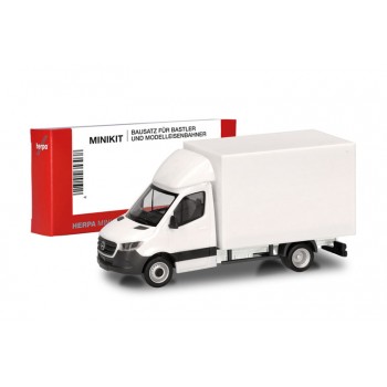Herpa 014069 Mercedes Benz Sprinter '18 (bakwagen), wit (Minikit) 1:87 Herpa 014069 Mercedes Benz Sprinter '18 (bakwagen), wit (Minikit) 1:87