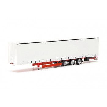 Herpa 077064 Gordijntrailer Volumen 15m wit/rood 1:87 Herpa 077064 Gordijntrailer Volumen 15m wit/rood 1:87