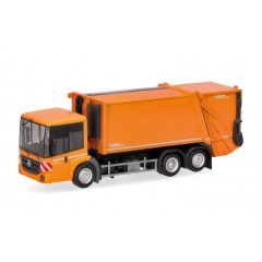 Herpa 319003 Mercedes Benz Econic Faun Variopress (vuilniswagen), oranje 1:87