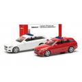 Herpa 013284003 Mercedes Benz C Combi + zwaaib. wit & rood (Minikit 2 st.) 1:87