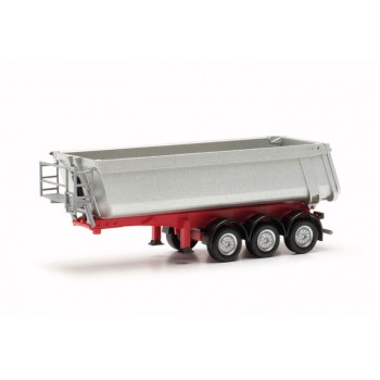 Herpa 077026-002 Schmitz Cargobull Kip. Oplegger (staal) zilver metallic 1:87