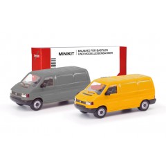 Herpa 012386-004 VW T4 transporter grijs/geel (Minikit 2 st.) 1:87 Herpa 012386-004 VW T4 transporter grijs/geel (Minikit 2 st.) 1:87