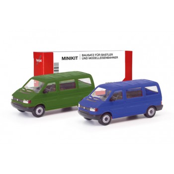 Herpa 012805-002 VW T4 groen/blauw (Minikit 2 st.) 1:87 Herpa 012805-002 VW T4 groen/blauw (Minikit 2 st.) 1:87