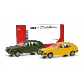 Herpa 012195-010 VW Golf II 4d. groen/geel (Minikit 2 st.) 1:87 Herpa 012195-010 VW Golf II 4d. groen/geel (Minikit 2 st.) 1:87