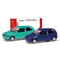 Herpa 012140-007 VW Polo 2d, mint / blauw (Minikit 2 st.) 1:87 Herpa 012140-007 VW Polo 2d, mint / blauw (Minikit 2 st.) 1:87