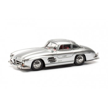 Herpa 430975 Mercedes Benz 300 SL (Vleugeldeur) zilver metallic 1:87 Herpa 430975 Mercedes Benz 300 SL (Vleugeldeur) zilver metallic 1:87