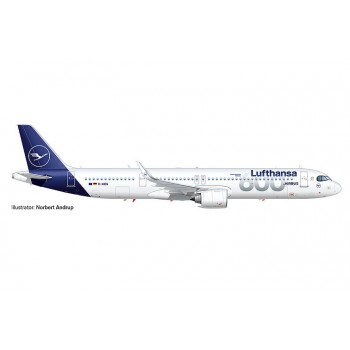 Herpa 537490 Airbus A321neo Lufthansa 600th Airbus DAIEQ Münster 1:500