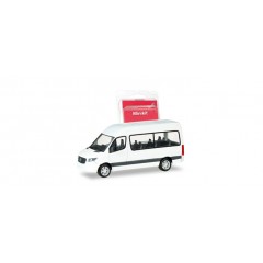 Herpa 013468 Mercedes Benz Sprinter Bus HD, wit (Minikit)