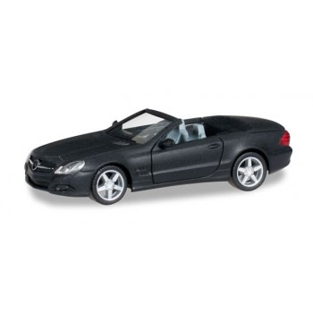 Herpa 038461 Mercedes Benz SL mattzwart metallic