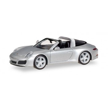 Herpa 038904 Porsche 911 Targa 4S, zilver metallic 1:87
