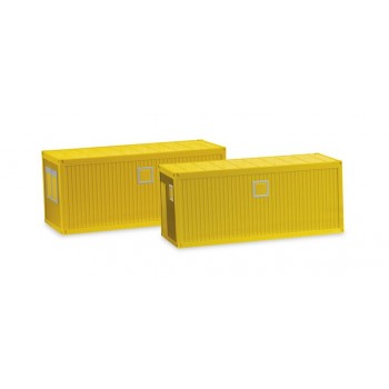 Herpa 053600-002 Baucontainer (2 st.), geel