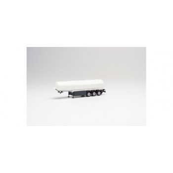 Herpa 076951 Benzintank Auflieger 3a. unbedruckt, wit