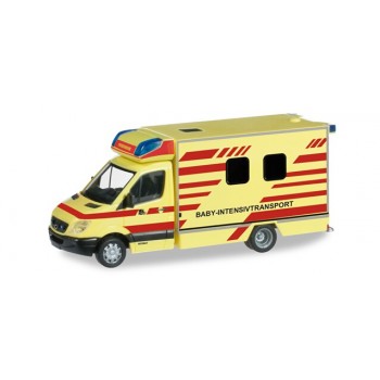 Herpa 091565 Mercedes Benz Sprinter Baby-Intensivtransport Feuerwehr Dresden