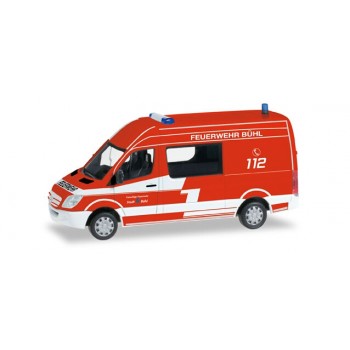 Herpa 092425 Mercedes Benz Sprinter Halbbus Feuerwehr Buhl (1:87)