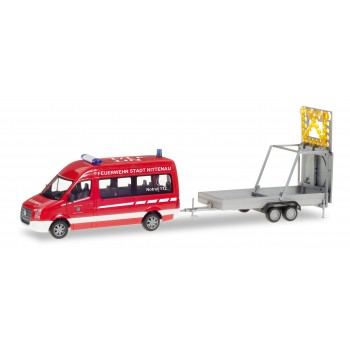 Herpa 093255 VW Crafter + aanhanger Feuerwehr Nittenau 1:87 Herpa 093255 VW Crafter + aanhanger Feuerwehr Nittenau 1:87