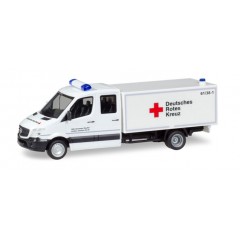Herpa 093651 Mercedes Benz Sprinter D.k. + Koffer DRK Staufen