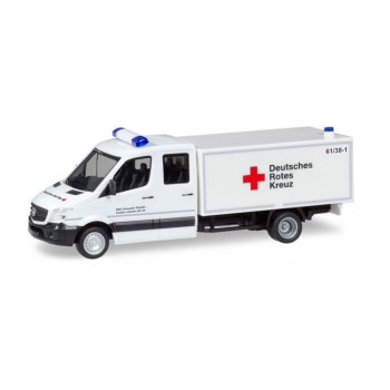 Herpa 093651 Mercedes Benz Sprinter D.k. + Koffer DRK Staufen