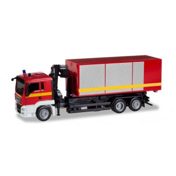 Herpa 093705 MAN TGS L W.-LKW + kraan Feuerwehr