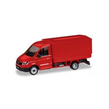 Herpa 093712 MAN TGE Prit. & Plane, rood