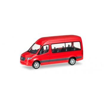 Herpa 093804 Mercedes Benz Sprinter `18 Bus HD, rood