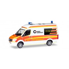 Herpa 093934 Mercedes Benz Sprinter HD KTW Rettungsdienst Dülmen