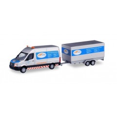 Herpa 095068 VW Crafter + aanhanger SABA Transportservice Herpa 095068 VW Crafter + aanhanger SABA Transportservice