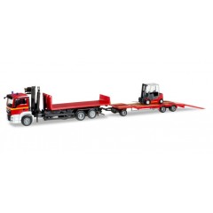 Herpa 305525 MAN TGS M Abr.LKW Goldhofer TU-3 & heftruck Feuerwehr 1:87