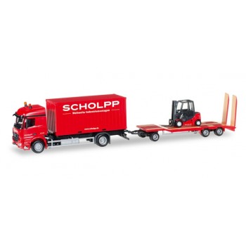 Herpa 306232 Mercedes Benz Arocs C.LKW Goldhofer TU-3 Scholpp