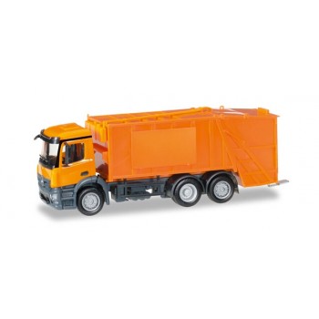 Herpa 307048 Mercedes Benz Antos Pressmullw/vuilnisauto oranje 1:87 Herpa 307048 Mercedes Benz Antos Pressmullw/vuilnisauto oranje 1:87