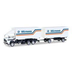 Herpa 307161 Iveco WechselkofferHängerzug "Deutrans" 1:87
