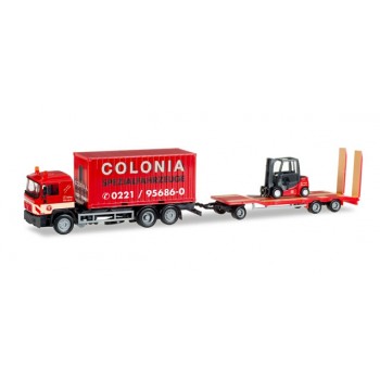 Herpa 308182 MAN F90 container, TU3 + heftruck Colonia 1:87