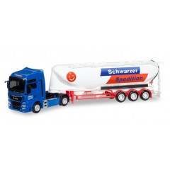 Herpa 308885 MAN TGX XXL E6c E.Sz. Schwarzer Spedition