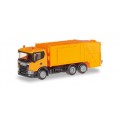Herpa 309837 Scania CG17 Pressmullwagen/vuilnisauto oranje