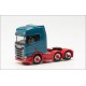 Herpa Scania CS 20 HD 3-assige trekker Turquoise/ chassis Rood 1:78