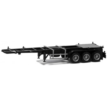 Herpa 3 assige 30ft. trailer (zwart) Herpa 3 assige 30ft. trailer (zwart)