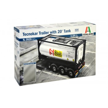 Italeri 3929 Containertrailer Tecnokar met 20ft tankcontainer