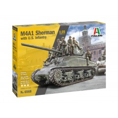 Italeri 6568 M4A1 SHERMAN with U.S. infantry 1:35