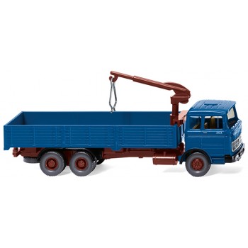 Wiking 043307 MB LP 2223 vrachtwagen met laadkraan - Blauw Wiking 043307 MB LP 2223 vrachtwagen met laadkraan - Blauw