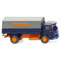 Wiking 047601 Büssing vrachtwagen blauw/oranje